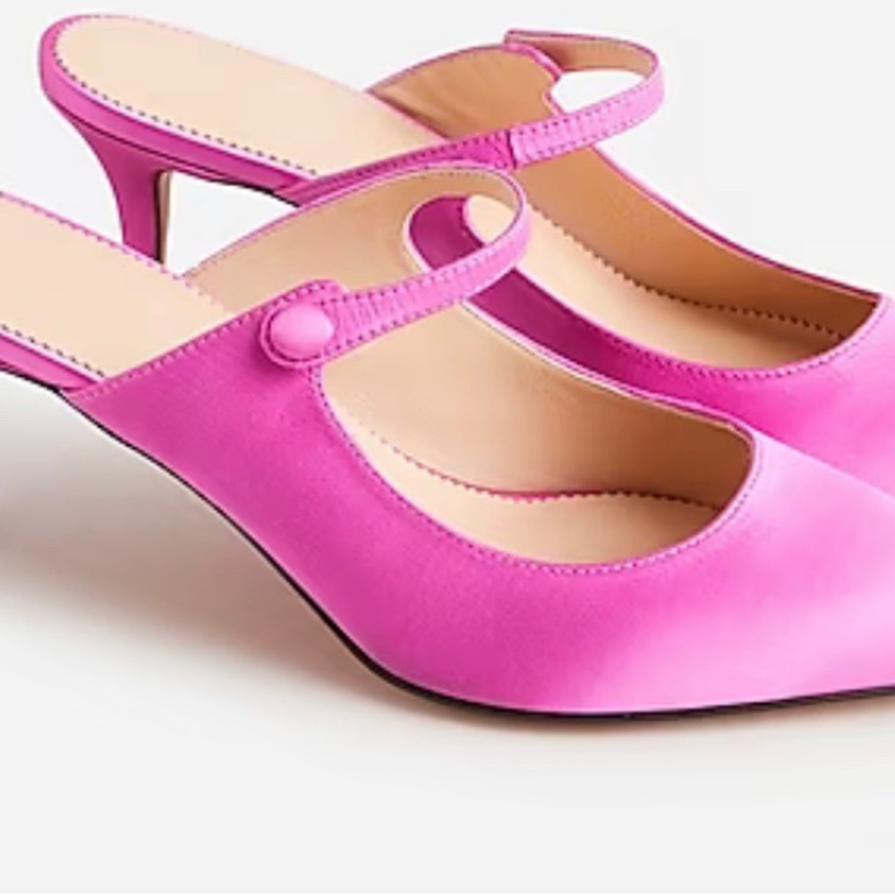 Jcrew Colette mules in satin size 8